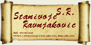 Stanivoje Ravnjaković vizit kartica